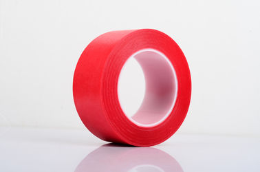 クレープ紙の赤い保護テープの単一の側面のコーティングが付いているペット フィルム